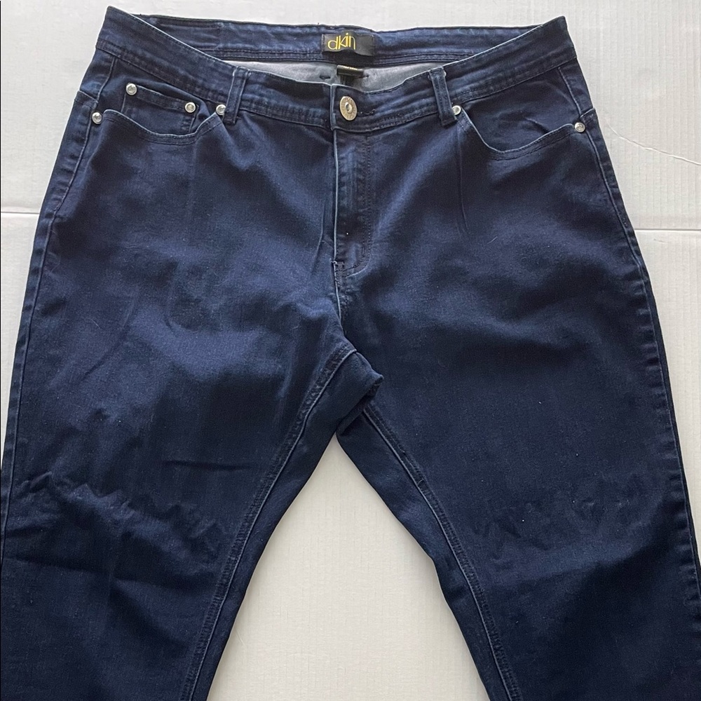 DKIN jeans. Size 18W. Dark wash.
